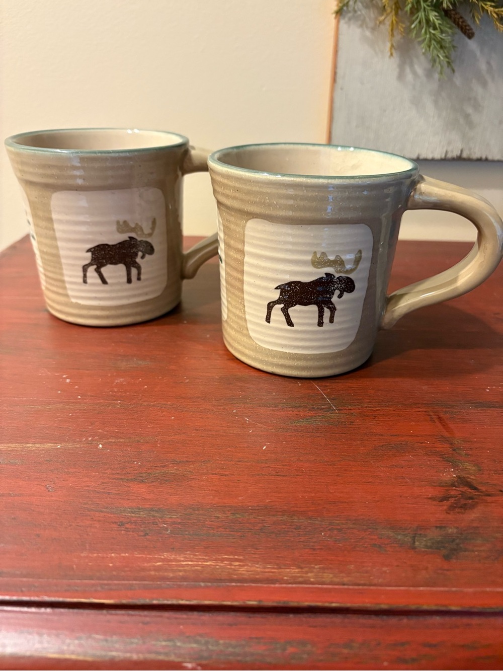 2 Sonoma Lodge Mugs Moose Bear Trees